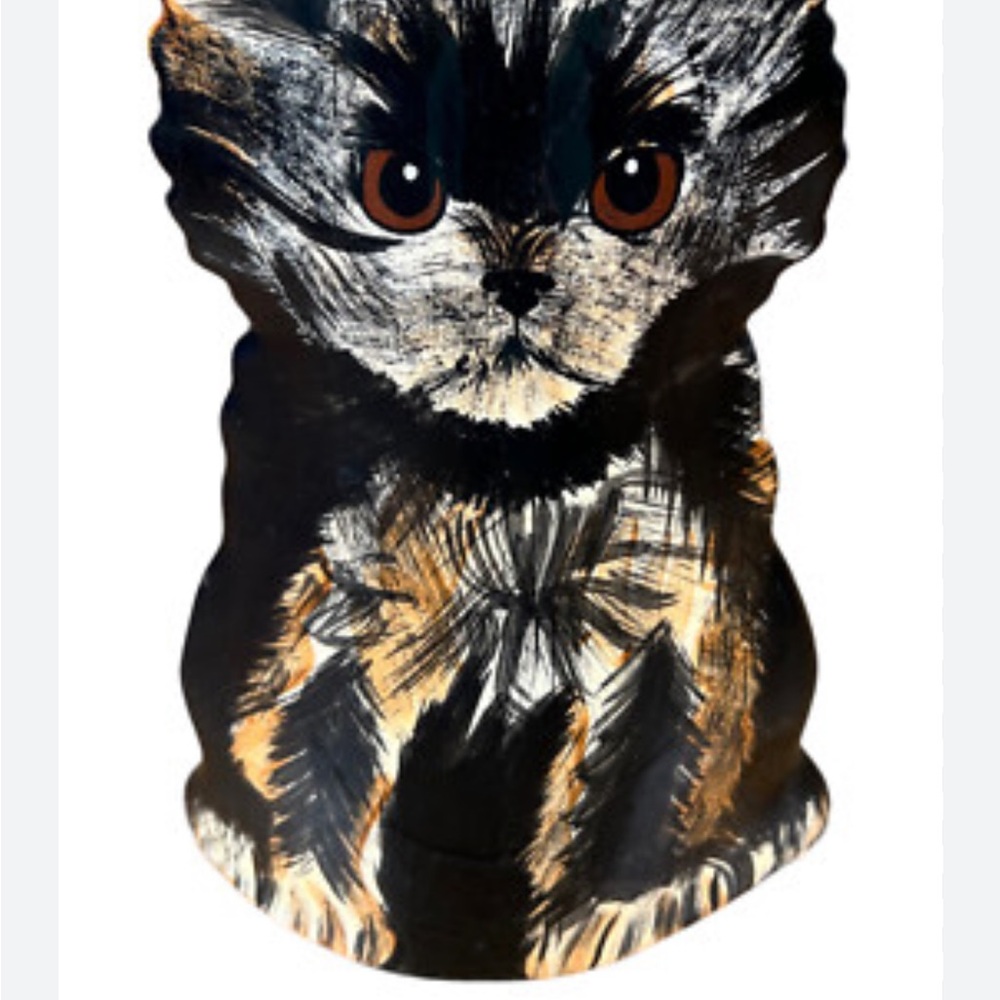 Ceramic glass vase, dogs by Nina